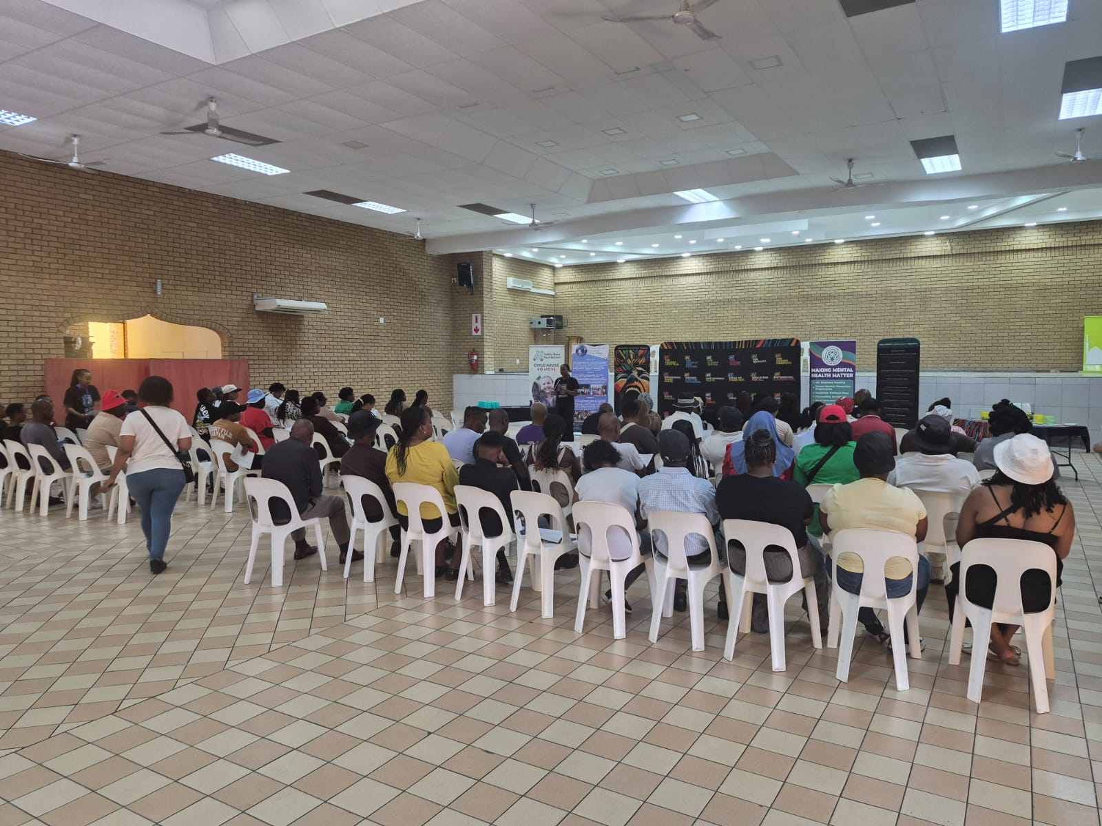 Parents gathered for the morning discussion